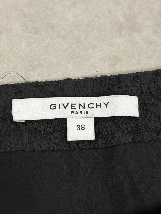 Givenchy Black Lace Relief Leopard Effect Skirt TMsJgpK 9