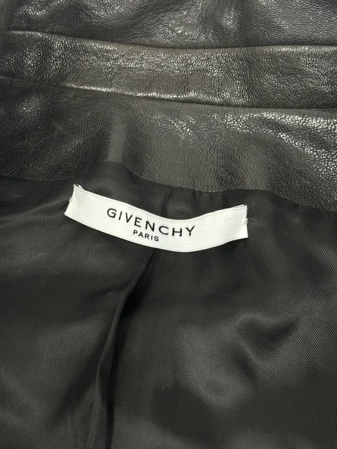 Givenchy Black Hybrid Leather Pony Hair Sleeves Jacket SdRFYYQ 6