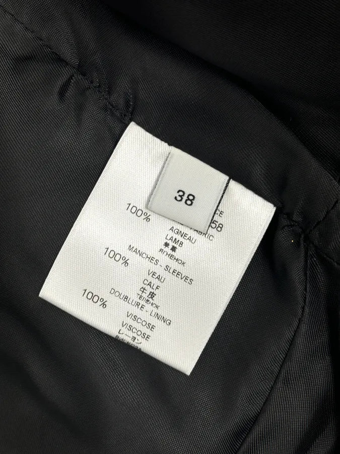 Givenchy Black Hybrid Leather Pony Hair Sleeves Jacket SdRFYYQ 7