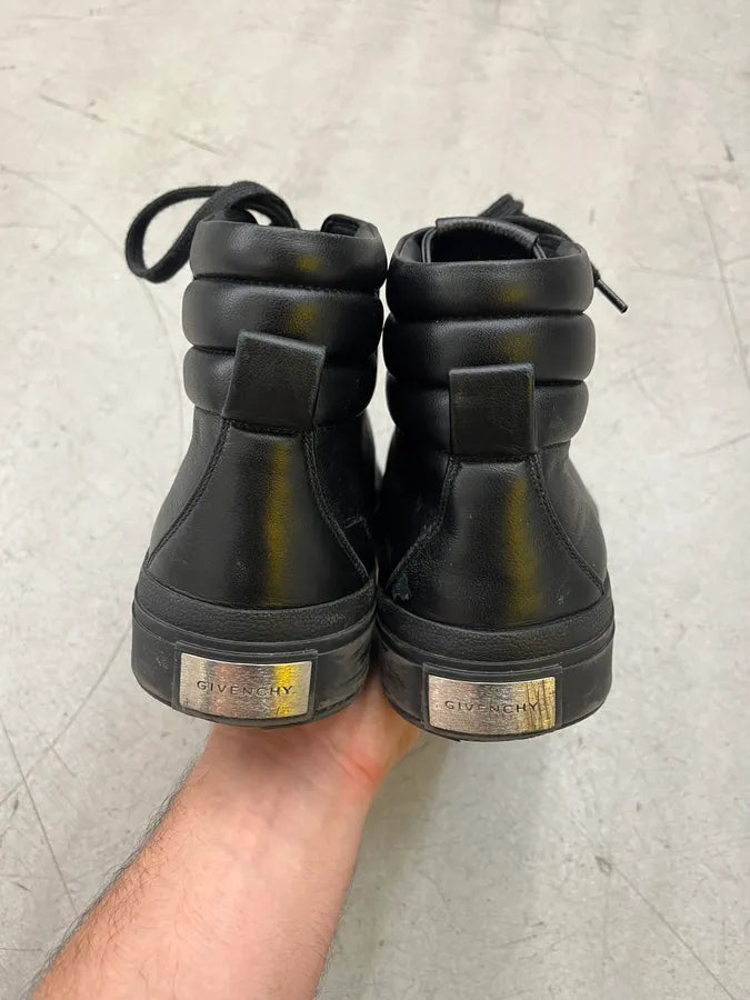 Givenchy Black Leather High Sneakers wLAWARu 4