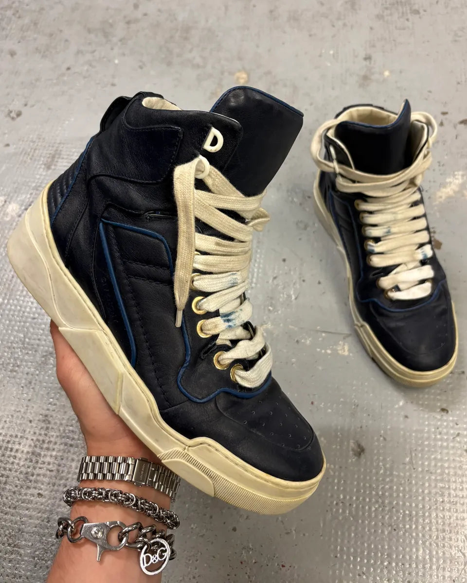 Givenchy Tyson Navy Leather High Sneakers MgniXqQ 0