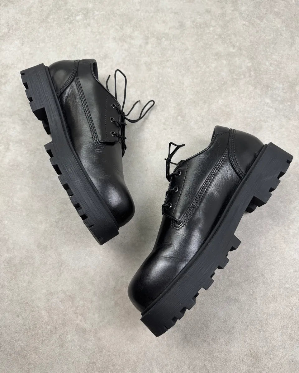 Givenchy Black Leather Lace-Up Low Boots XFsygEz 2