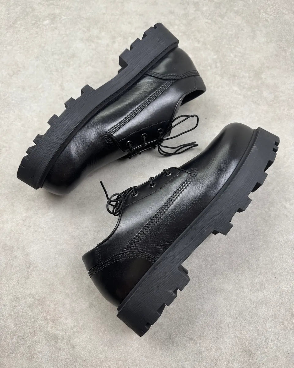 Givenchy Black Leather Lace-Up Low Boots XFsygEz 3