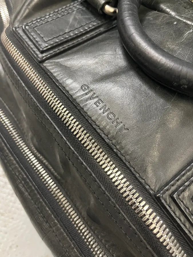 Givenchy Black Leather Logo Propaganda Handle Bag PuCQvMx 8
