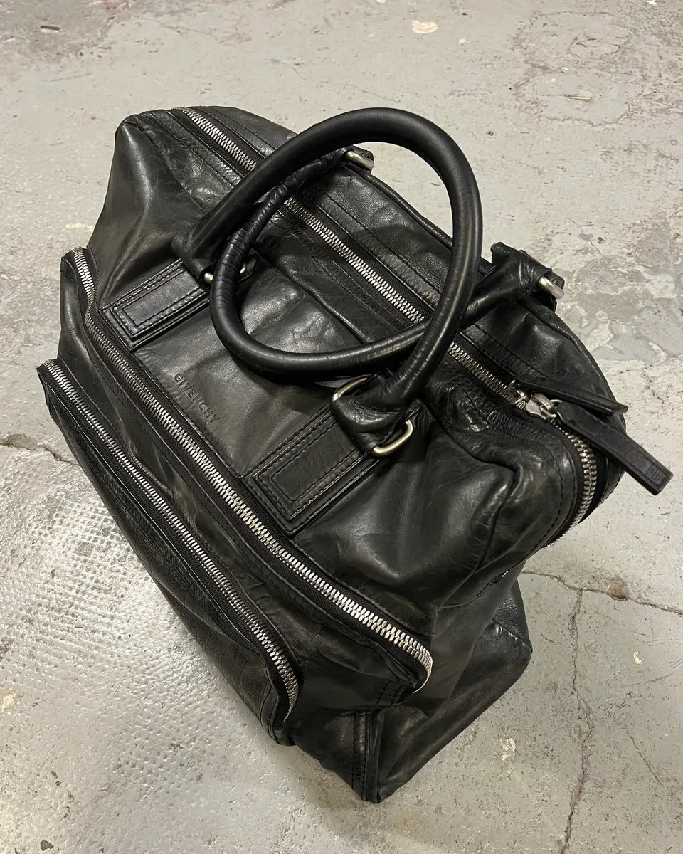 Givenchy Black Leather Logo Propaganda Handle Bag PuCQvMx 2