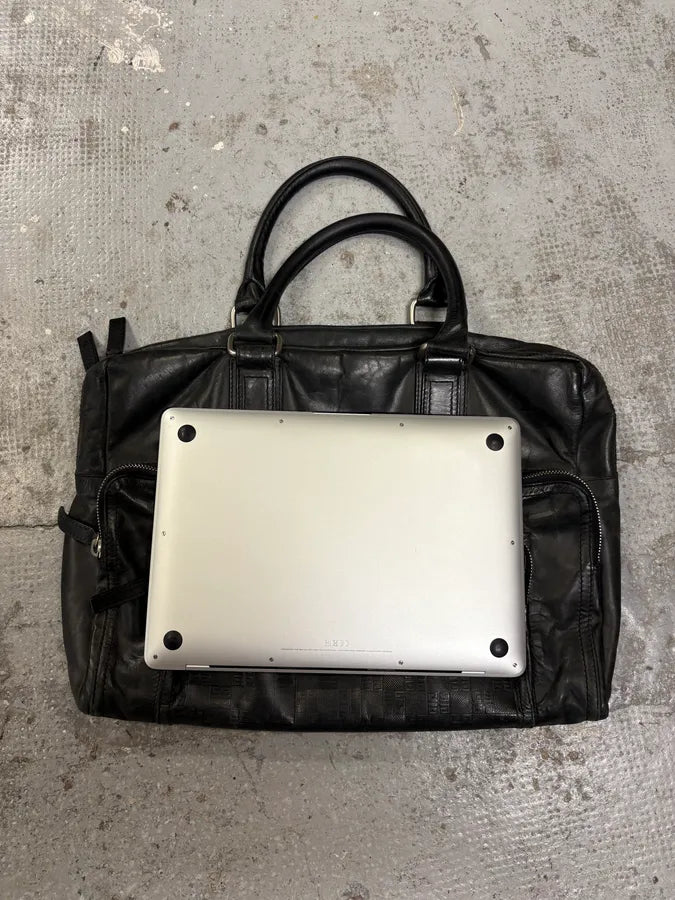 Givenchy Black Leather Logo Propaganda Handle Bag PuCQvMx 3