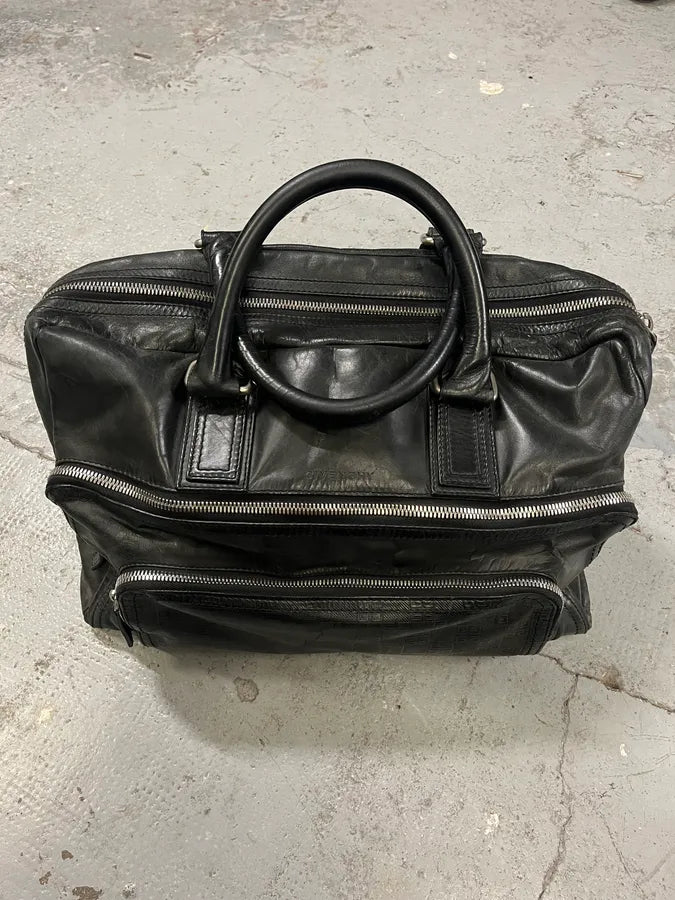 Givenchy Black Leather Logo Propaganda Handle Bag PuCQvMx 1