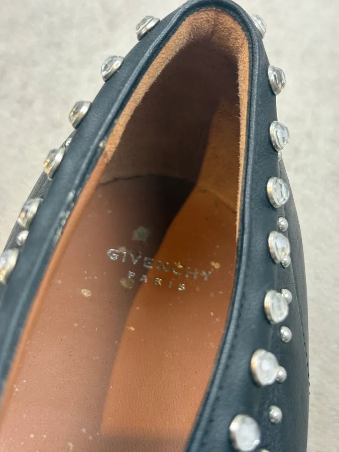 2010s Givenchy Black Leather Studded Loafers by Riccardo Tisci BHXYfqy 7