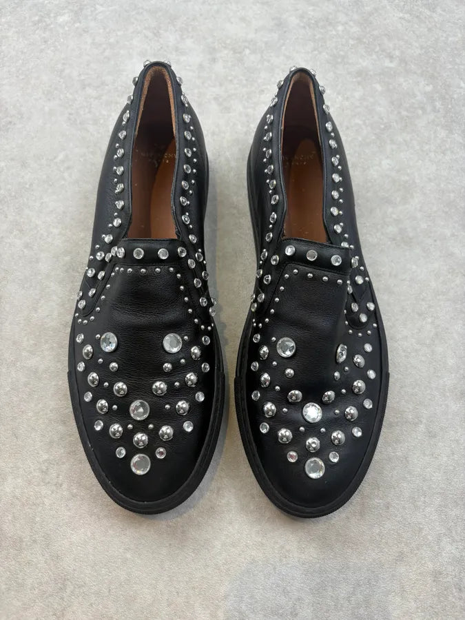 2010s Givenchy Black Leather Studded Loafers by Riccardo Tisci BHXYfqy 1