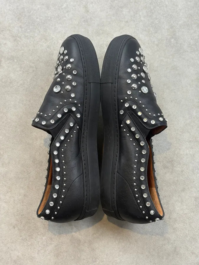 2010s Givenchy Black Leather Studded Loafers by Riccardo Tisci BHXYfqy 3