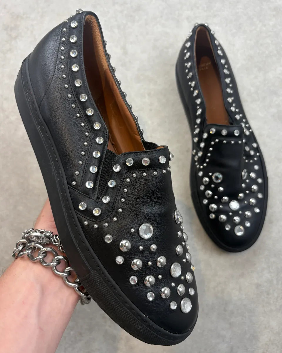 2010s Givenchy Black Leather Studded Loafers by Riccardo Tisci BHXYfqy 0