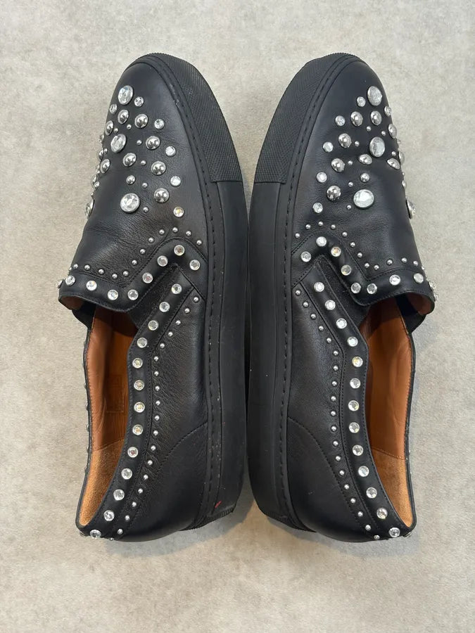 2010s Givenchy Black Leather Studded Loafers by Riccardo Tisci BHXYfqy 4
