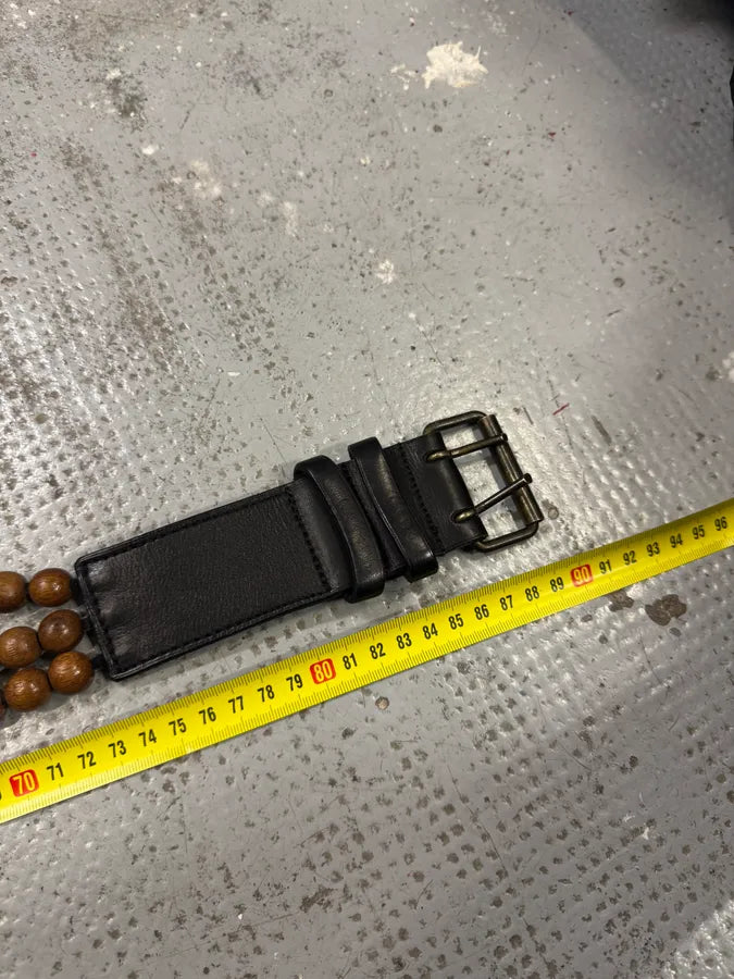 Givenchy Black Leather Wood Pearl Belt pbhsBUr 7