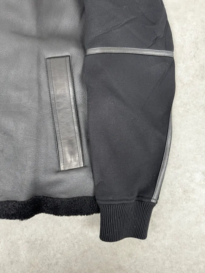 AW2015 Givenchy Black Shearling Collar Leather Jacket by Riccardo Tisci GRvmuho 10