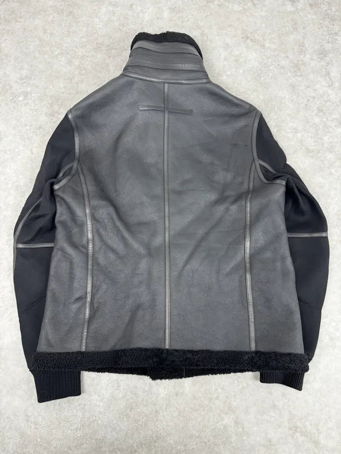 AW2015 Givenchy Black Shearling Collar Leather Jacket by Riccardo Tisci GRvmuho 3