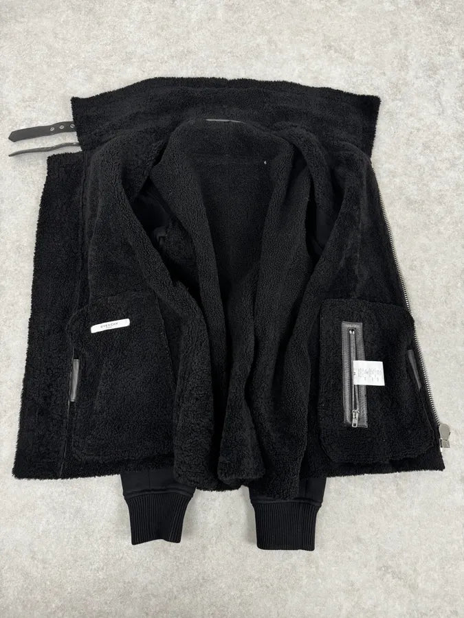 AW2015 Givenchy Black Shearling Collar Leather Jacket by Riccardo Tisci GRvmuho 7