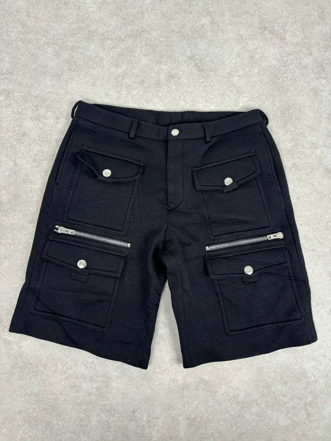 SS2018 Givenchy Sample Black Neoprene Cargo Shorts RUxfGmH 0