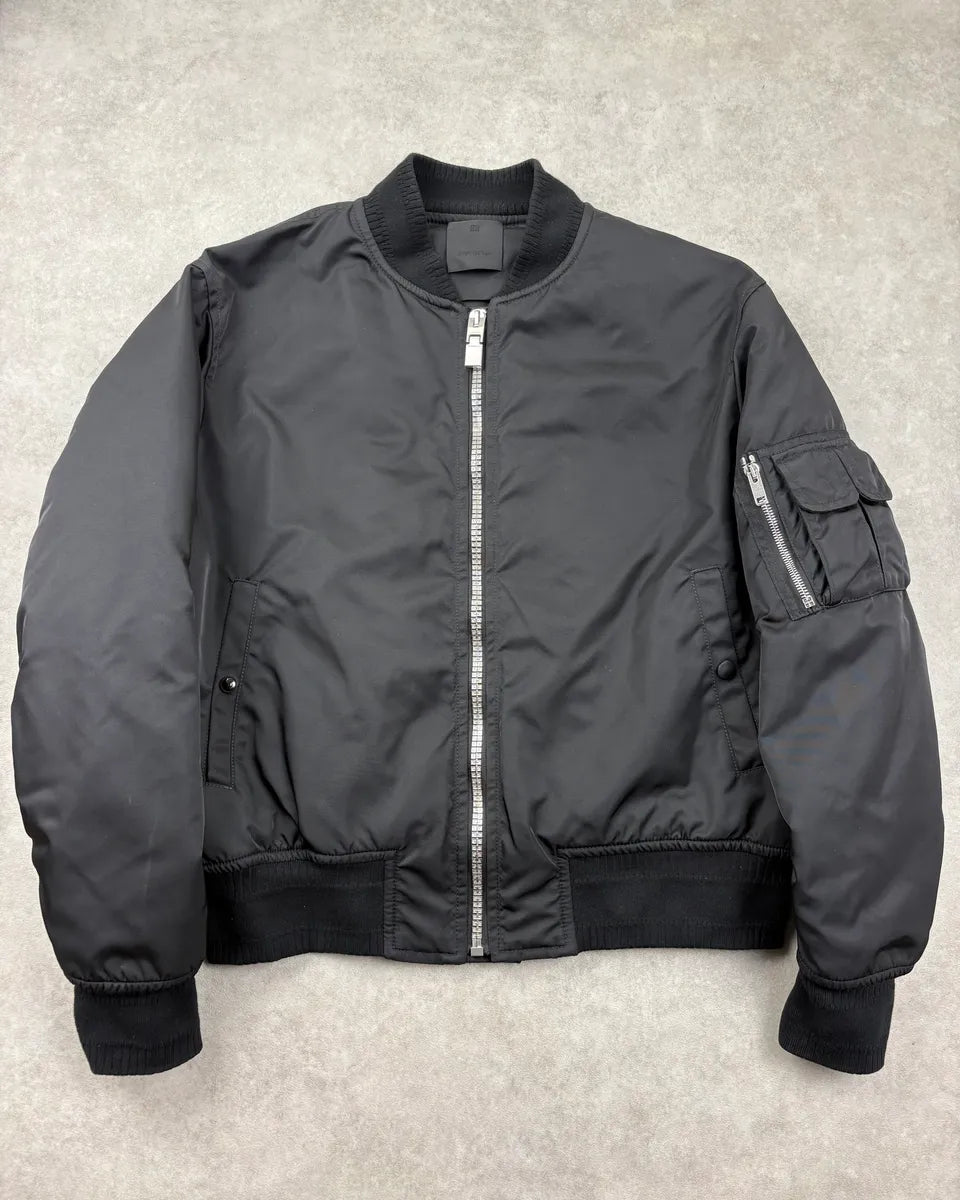 AW2023 Givenchy Black Nylon Multi-Pocket Bomber Jacket by Matthew Williams XxwXVKW 2