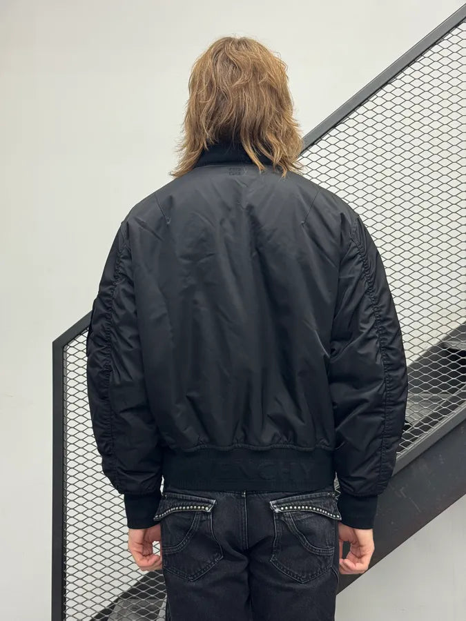 AW2023 Givenchy Black Nylon Multi-Pocket Bomber Jacket by Matthew Williams XxwXVKW 1