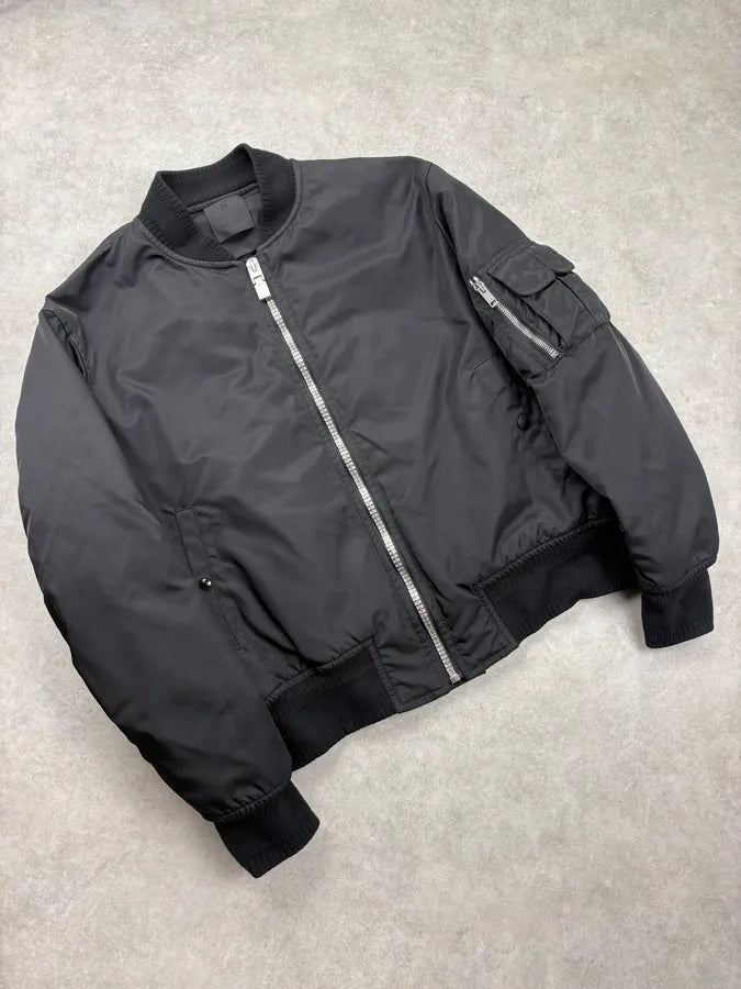 AW2023 Givenchy Black Nylon Multi-Pocket Bomber Jacket by Matthew Williams XxwXVKW 3