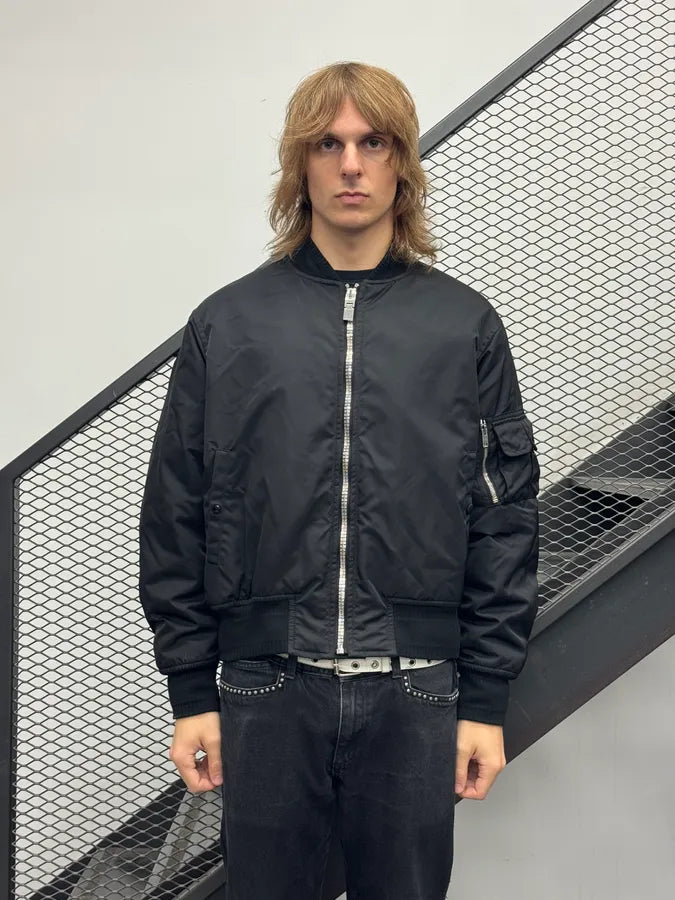 AW2023 Givenchy Black Nylon Multi-Pocket Bomber Jacket by Matthew Williams XxwXVKW 0