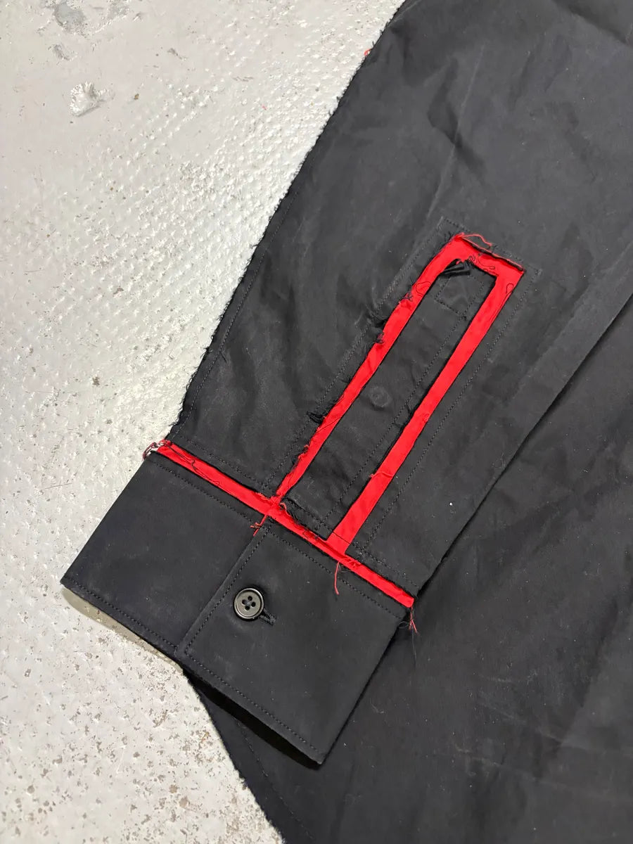 AW2015 Givenchy Black Red Contrast Stitch Shirt by Riccardo Tisci fuViXru 11
