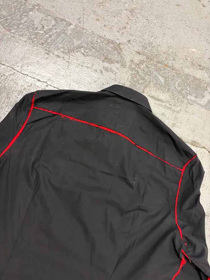 AW2015 Givenchy Black Red Contrast Stitch Shirt by Riccardo Tisci fuViXru 6