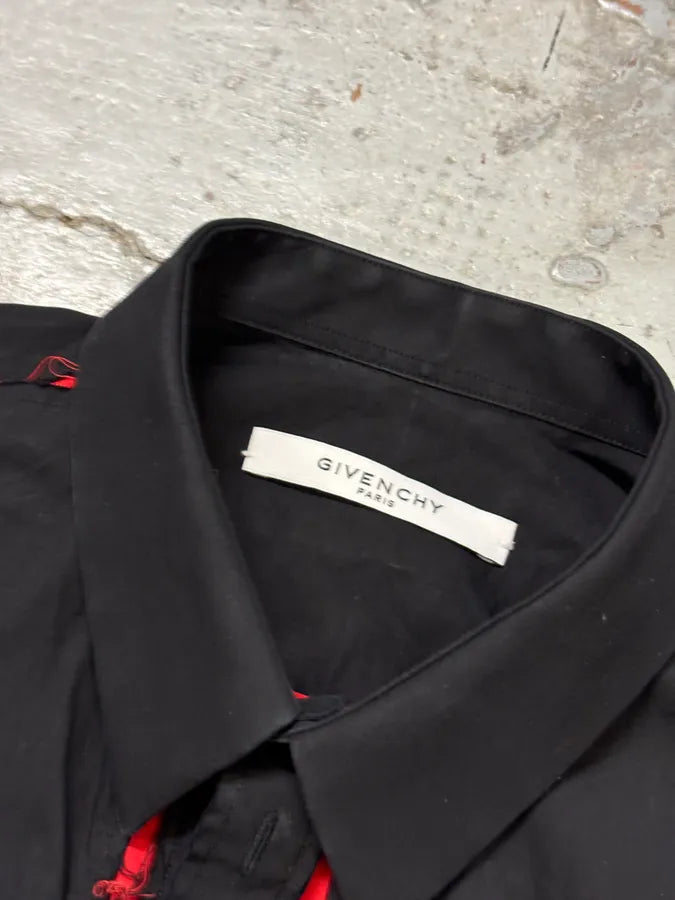 AW2015 Givenchy Black Red Contrast Stitch Shirt by Riccardo Tisci fuViXru 9