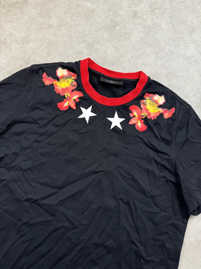 SS2013 Givenchy Black Orange Floral Star T-Shirt by Riccardo Tisci BpAAocF 4