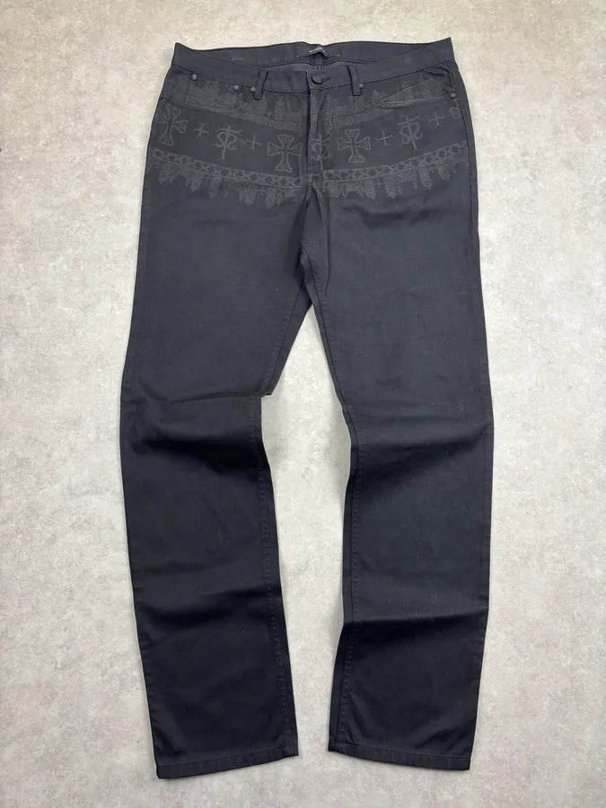 AW2011 Givenchy Black Cross Print Star Jeans by Riccardo Tisci ngARnfb 0