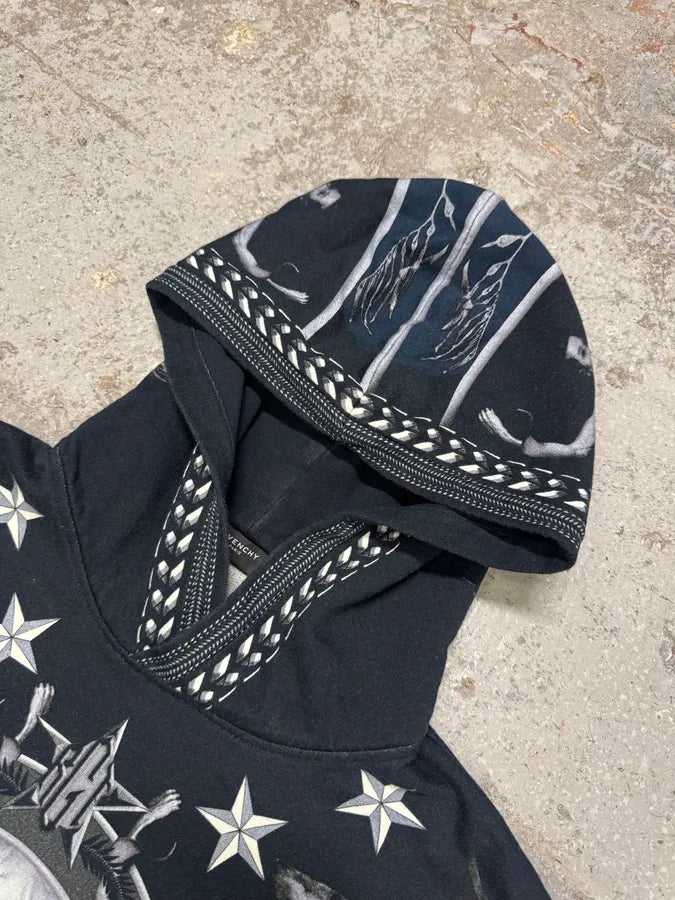 Givenchy Black Star Christ Hoodie by Riccardo Tisci (L) hjhrOyw 3