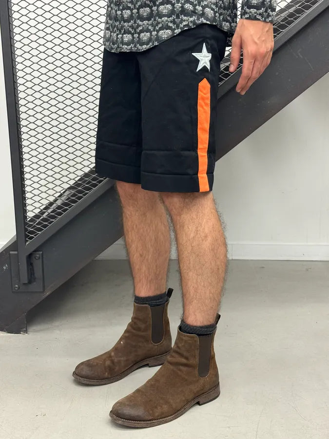 SS2015 Givenchy Black Star Orange Side Shorts by Riccardo Tisci POHwHik 2