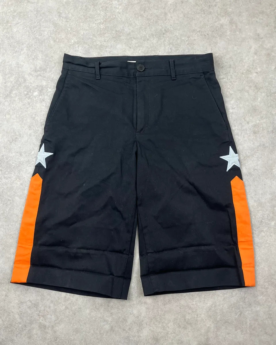SS2015 Givenchy Black Star Orange Side Shorts by Riccardo Tisci POHwHik 0