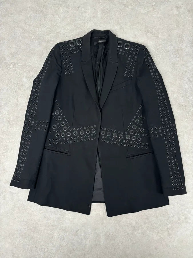 SS2011 Givenchy Black Wool Eyelet Studded Blazer by Riccardo Tisci  liZUJES 0