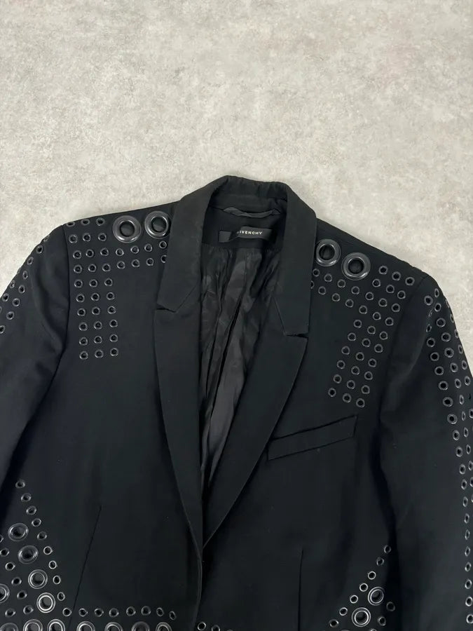 SS2011 Givenchy Black Wool Eyelet Studded Blazer by Riccardo Tisci  liZUJES 3