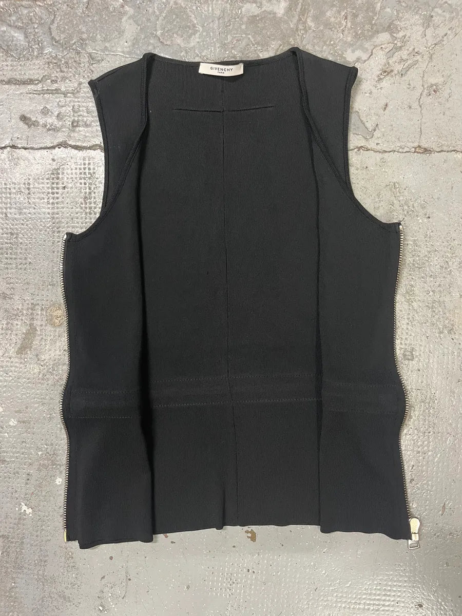 Givenchy Black Avant-Garde Cross Zip Vest bMUbRVD 3