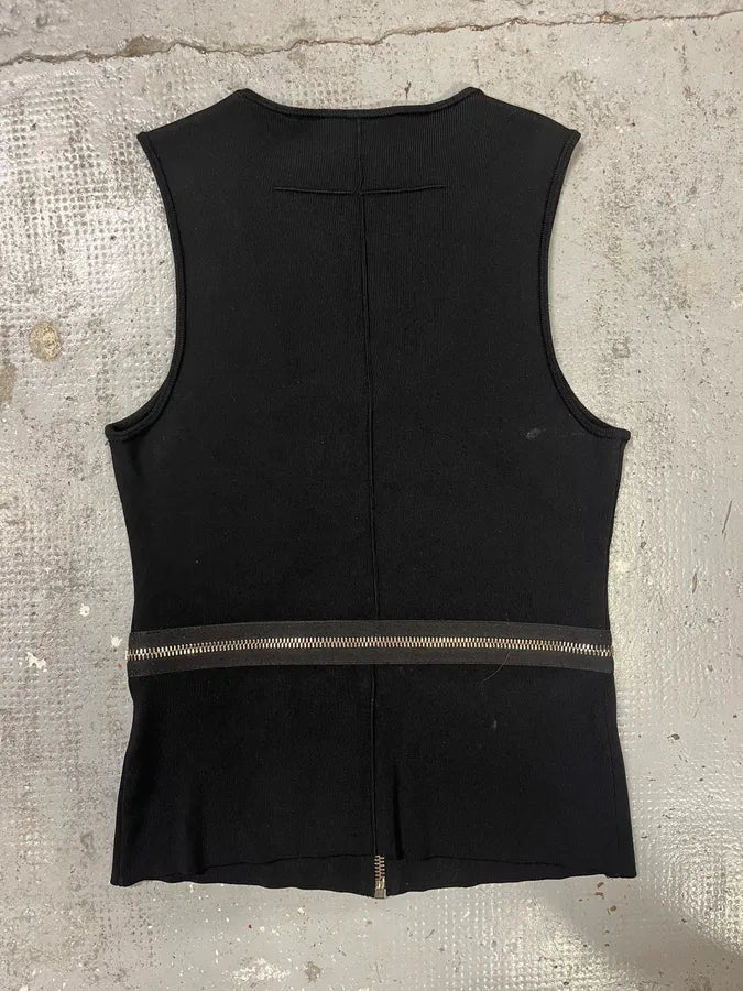 Givenchy Black Avant-Garde Cross Zip Vest bMUbRVD 1