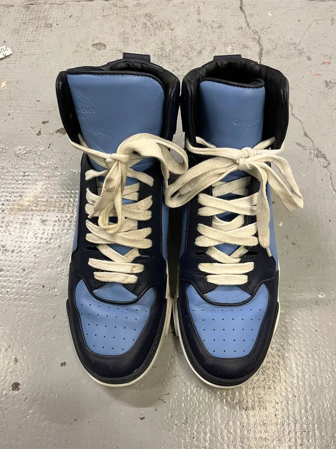 Givenchy Blue & Navy Tyson Leather High Sneakers BldeZQS 3