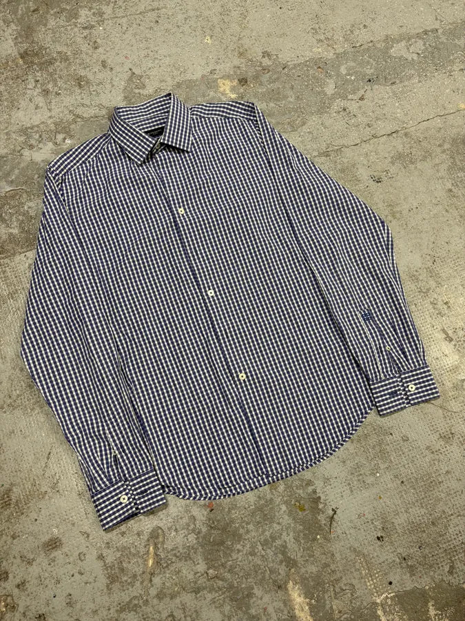 Givenchy Blue & White Contemporary Old Checkered Shirt (M/L) TDwpSAA 3