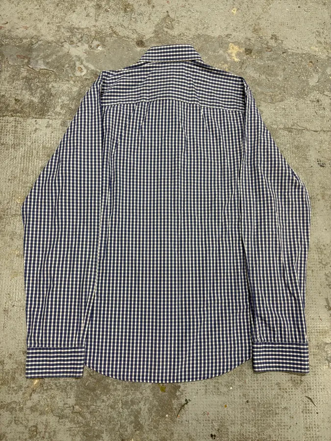 Givenchy Blue & White Contemporary Old Checkered Shirt (M/L) TDwpSAA 5
