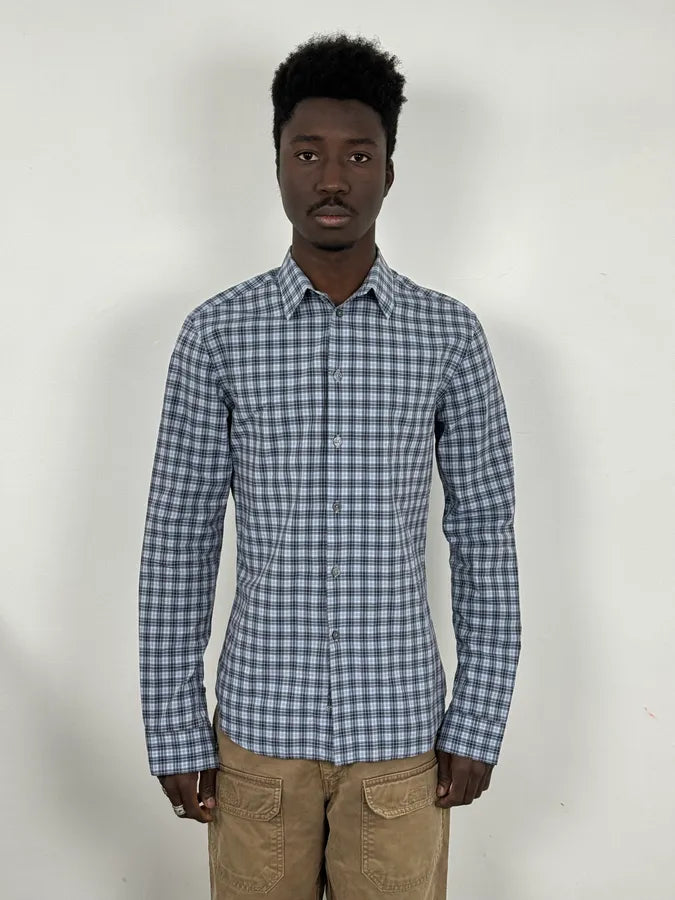 Givenchy Blue Checkered Shirt  GrKFBYk 0