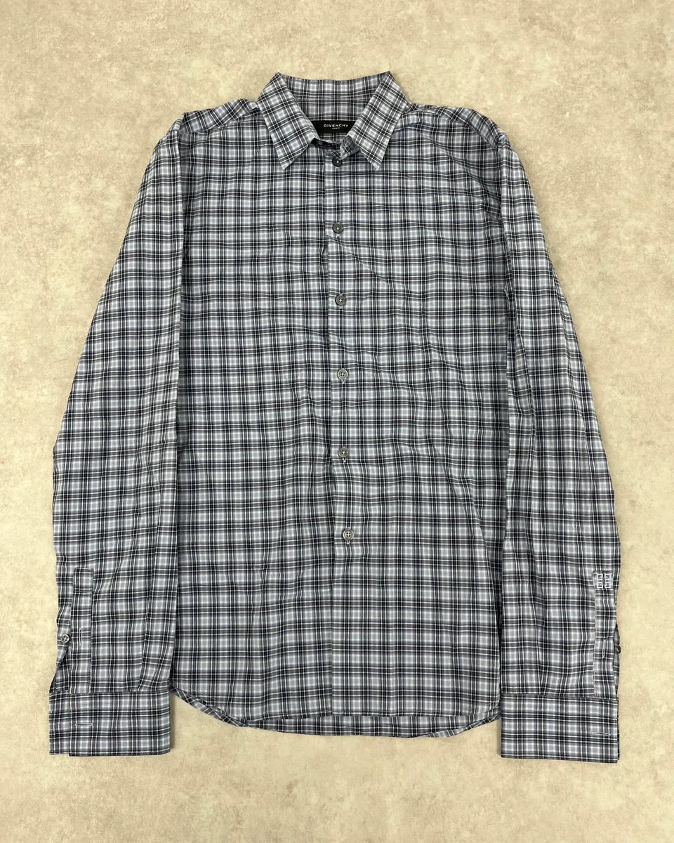 Givenchy Blue Checkered Shirt  GrKFBYk 2