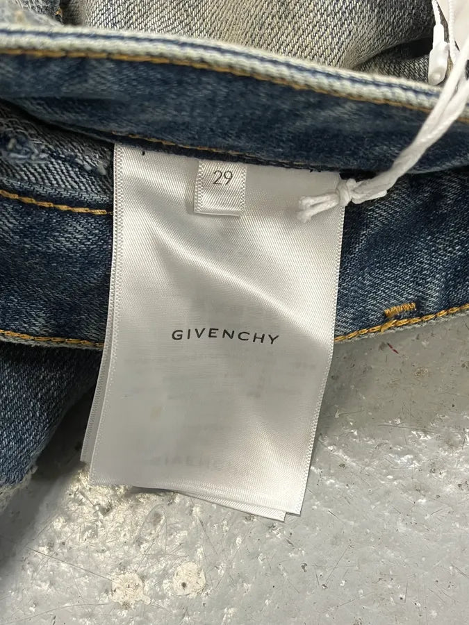 Givenchy Boro Distressed Blue Moleskin Denim Jeans AhstUvN 13