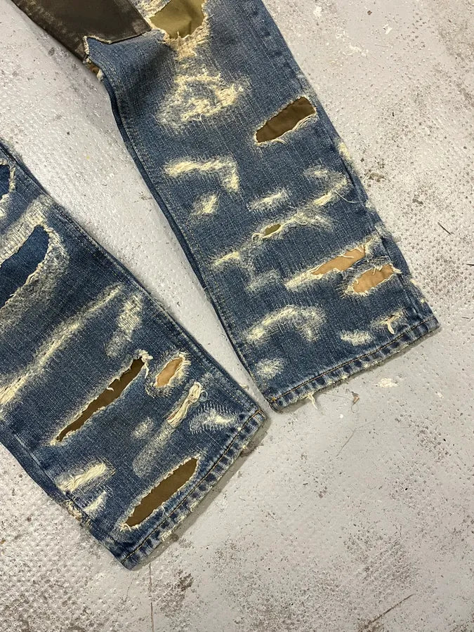 Givenchy Boro Distressed Blue Moleskin Denim Jeans AhstUvN 9