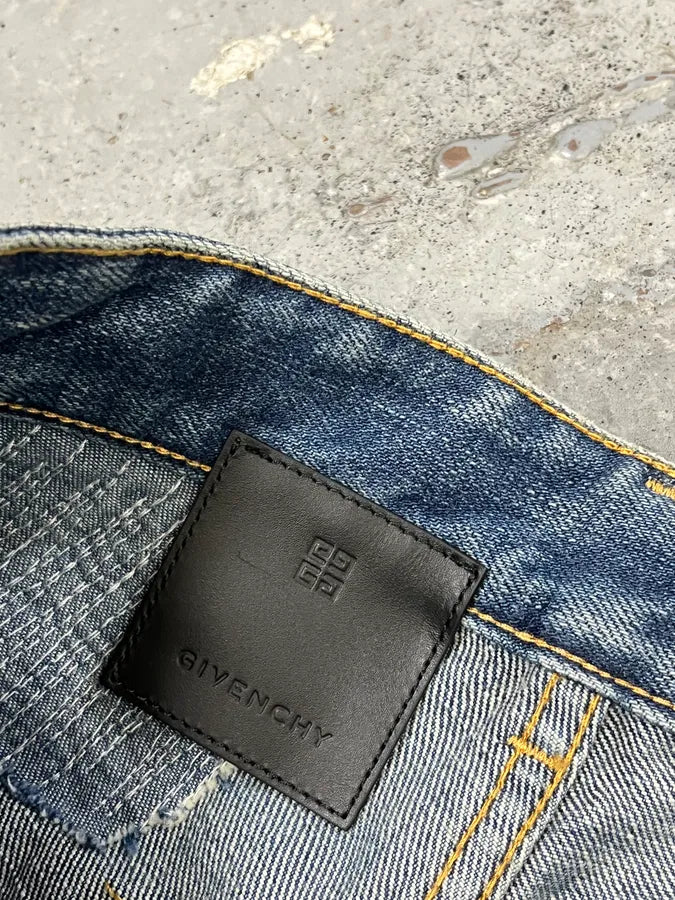 Givenchy Boro Distressed Blue Moleskin Denim Jeans AhstUvN 12