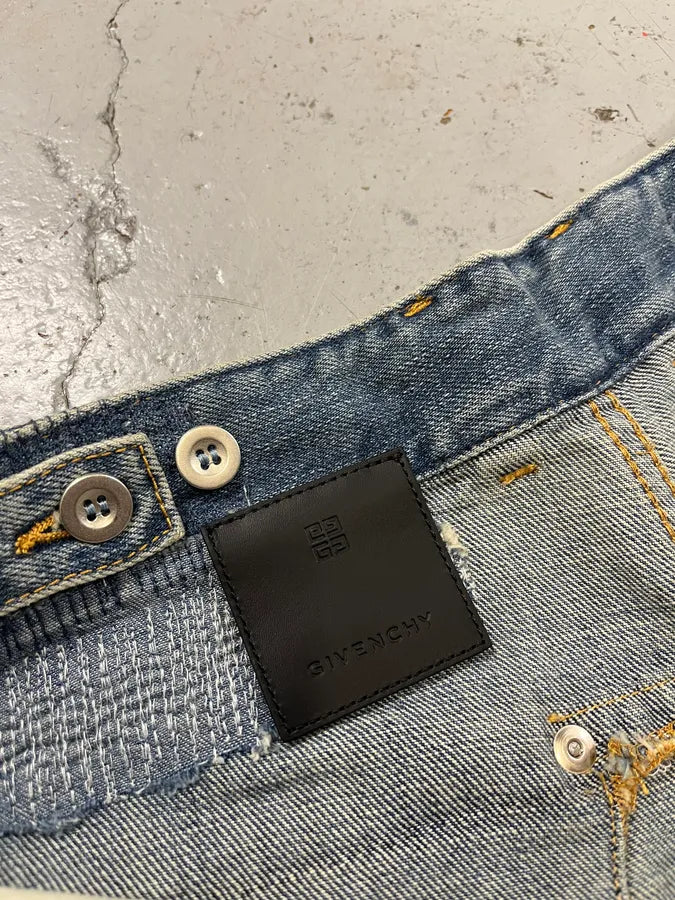 Givenchy Boro Distressed Blue Denim Short MvISAcH 10