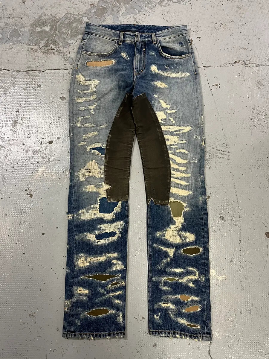 Givenchy Boro Distressed Blue Moleskin Denim Jeans – Dolce Vita Hub Givenchy Boro Distressed Blue Moleskin Denim Jeans – Dolce Vita Hub