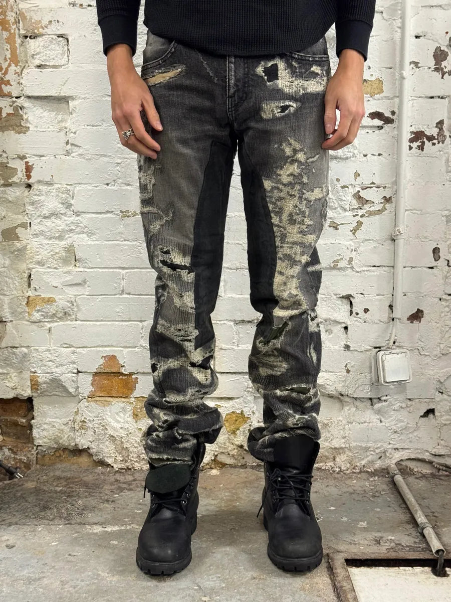 Givenchy Boro Distressed Grey Denim Jeans qVpPXdq 1