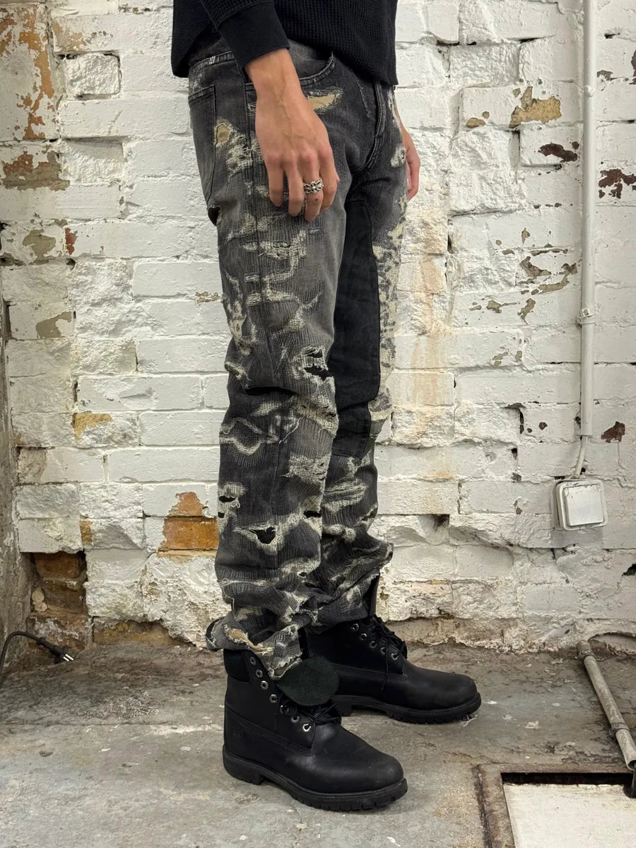 Givenchy Boro Distressed Grey Denim Jeans qVpPXdq 2