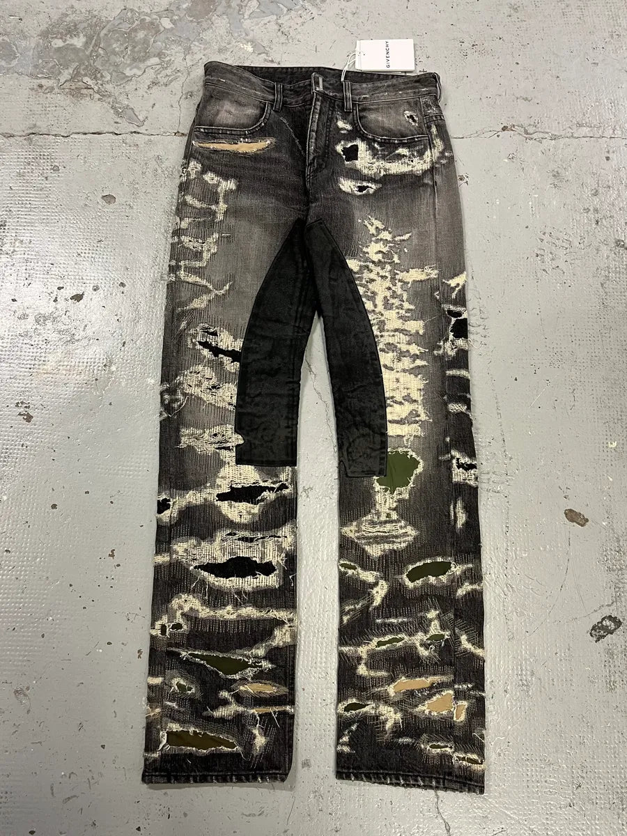 Givenchy Boro Distressed Grey Denim Jeans qVpPXdq 4